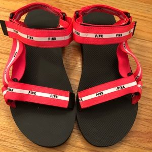 Victoria secret pink strappy sandals